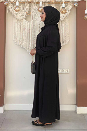 Bebekli Anne Elbisesi 3896 Siyah