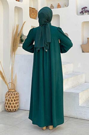 Bebekli Anne Elbisesi 3896 Zümrüt