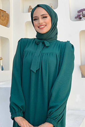 Bebekli Anne Elbisesi 3896 Zümrüt