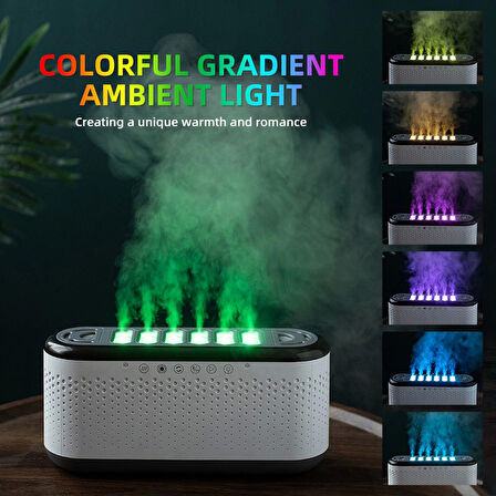 Uzaktan Kumandalı 600ml Kapasiteli Rgb Işıklı Bluetooth Speaker Modlu Hava Nemlendirici BHU-12