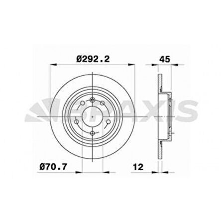 Opel Arka Fren Diski Astra J 1.3cdti 1.4 1.6 1.7 Cruze Zafıra C 1.4 / 1.6 / 1.8 / 2.0 Cdti 09>> - Braxıs Ae0233