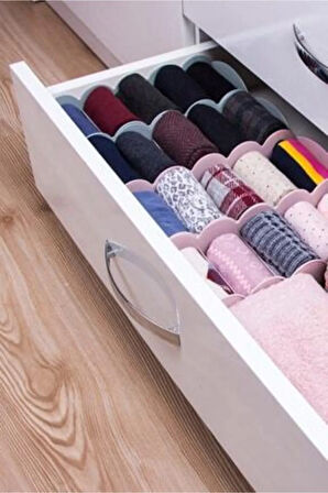 Çorap Toka Düzenleyici Çekmece Içi Organizer Dolap Düzenleyici 2 Adet