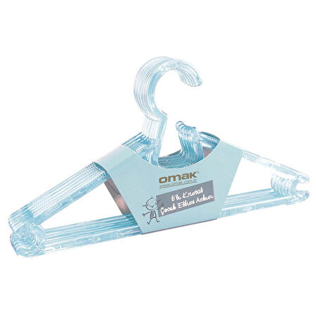 6'Lı Kristal Çocuk Elbise Askısı