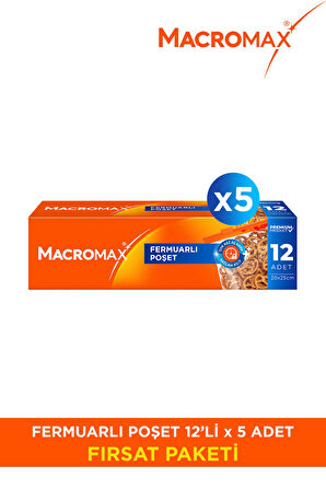 Fermuarlı Poşet - 12 Li X 5 Adet Avantaj Paket