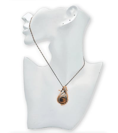 Stoneage F04417 Kaplangözü Taşlı Özel Tasarım Kolye