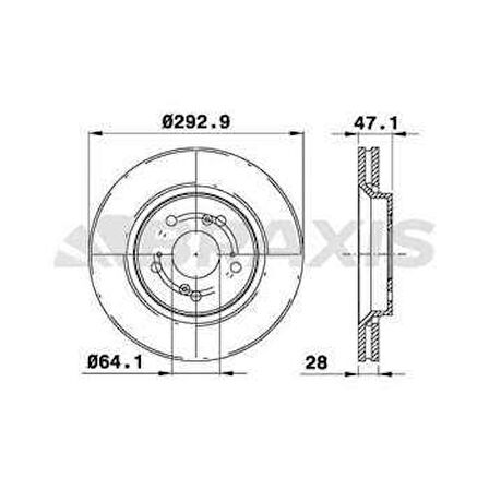 Honda On Fren Diski Aynası Havalı Honda Cr-V 07>15 (293x5) - Braxıs Ae0255