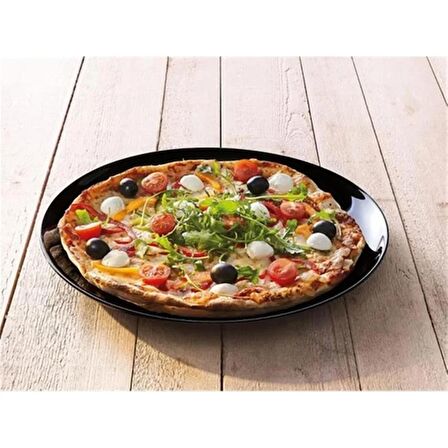 EKS Ticaret Luminarc Friends Time Pizza Tabağı Siyah 32 Cm