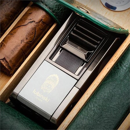 Lubinski Yeni Seri Special Edt. Deri Puro Taşıma Çantası Yeşil Çakmak+V-Cut Kesici/Delici Set LB-616