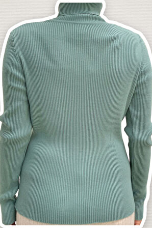 Balıkçı Yaka Düz Model Triko Kazak 4138 Mint