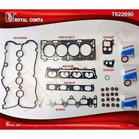 Opel Ust Takım Contası Reinz Keceli Ve Supap Lastıklı Opel: Astra G 1.6 16v 02 09 Astra H 04 - Royal T622690