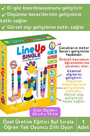 Premium Zeka Geliştirici Öğretici Lineup Single Ring Bul Sırala Ögren Tek Oyuncu Zilli Oyun