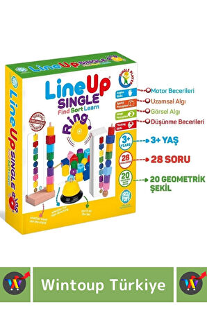 Premium Zeka Geliştirici Öğretici Lineup Single Ring Bul Sırala Ögren Tek Oyuncu Zilli Oyun