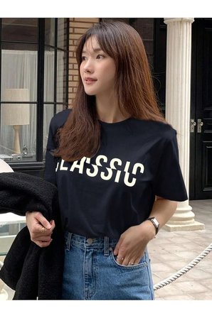 Unisex Classical Baskılı Tasarım Tshirt