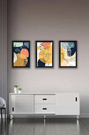 3 Parça Çerçeve Görünümlü Mdf Tablo Seti - 3ARTAVESSA7