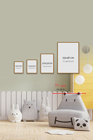6 Parça Çerçeve Görünümlü Mdf Tablo Seti - 6KIDSARTAVESSA1