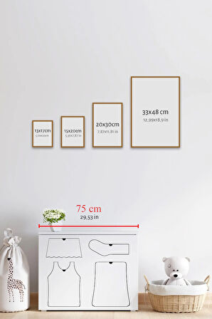 6 Parça Çerçeve Görünümlü Mdf Tablo Seti - 6KIDSARTAVESSA6