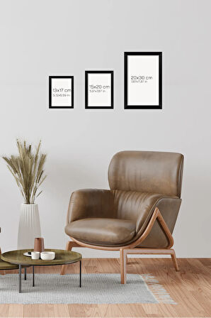 3 Parça Çerçeve Görünümlü Mdf Tablo Seti - ART3PMLCRV2