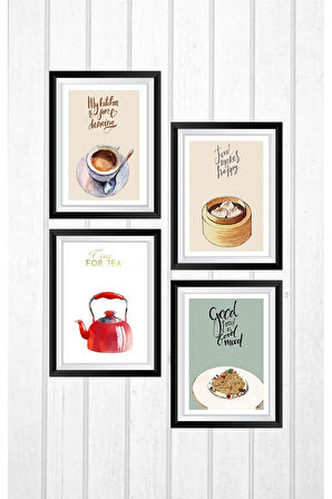 4 Parça Çerçeve Görünümlü Mdf Tablo Seti - ARTKFPL9
