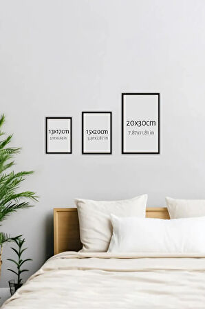 12 Parça Çerçeve Görünümlü Mdf Tablo Seti - ART12XPML3