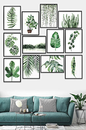 12 Parça Çerçeve Görünümlü Mdf Tablo Seti - ART12XPML8