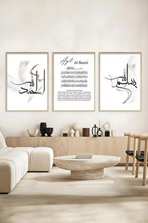 3 Parça Çerçeve Görünümlü Mdf Tablo Seti - ARTSYCLLCT3