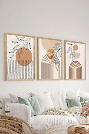 3 Parça Çerçeve Görünümlü Mdf Tablo Seti - ARTSYCLLCT6