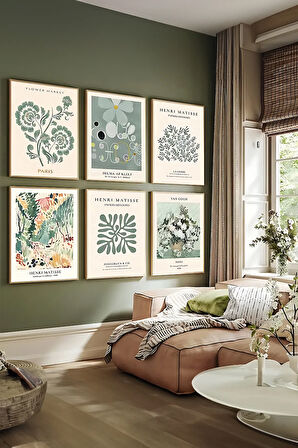 6 Parça Çerçeve Görünümlü Mdf Tablo Seti - ARTSYCLLCT10