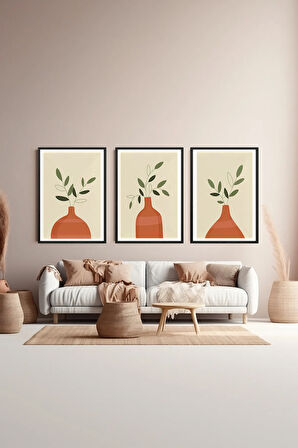 3 Parça Çerçeve Görünümlü Mdf Tablo Seti - ARTSYCLLCT20