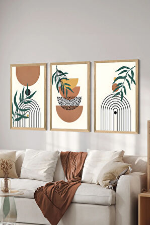 3 Parça Çerçeve Görünümlü Mdf Tablo Seti - ARTSYCLLCT33