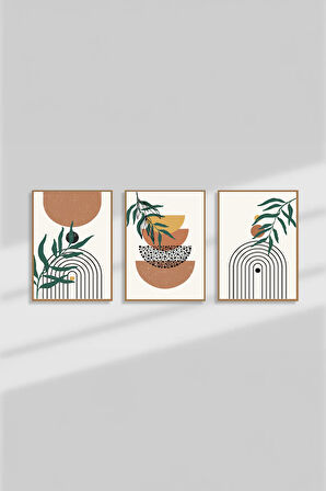 3 Parça Çerçeve Görünümlü Mdf Tablo Seti - ARTSYCLLCT33