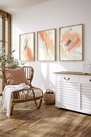 3 Parça Çerçeve Görünümlü Mdf Tablo Seti - ARTSYCLLCT36