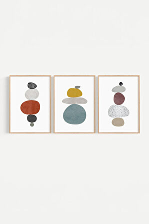 3 Parça Çerçeve Görünümlü Mdf Tablo Seti - ARTSYCLLCT42