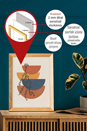 Gerçek Ahşap Çerçeveli 3 Parça 3D Poster Tablo Seti - 3DARTSOHOSET2