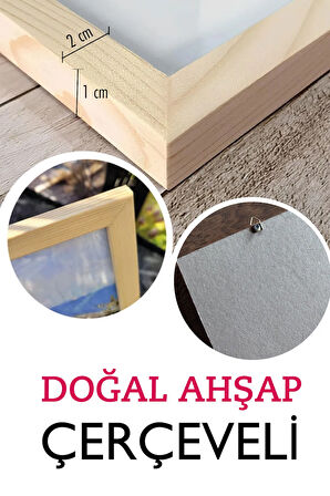 Gerçek Ahşap Çerçeveli 3 Parça 3D Poster Tablo Seti - 3DARTSOHOSET2