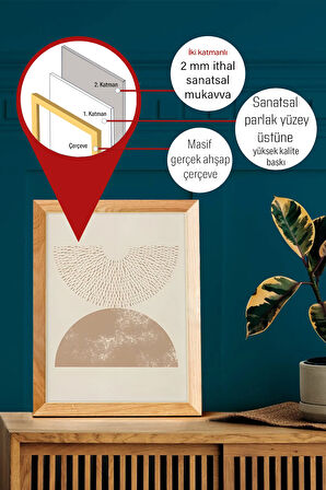 Gerçek Ahşap Çerçeveli 3 Parça 3D Poster Tablo Seti - 3DARTSOHOSET4