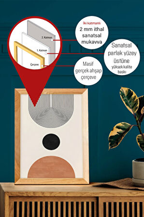 Gerçek Ahşap Çerçeveli 3 Parça 3D Poster Tablo Seti - 3DARTSOHOSET10