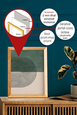 Gerçek Ahşap Çerçeveli 3 Parça 3D Poster Tablo Seti - 3DARTSOHOSET19