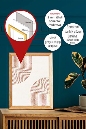 Gerçek Ahşap Çerçeveli 3 Parça 3D Poster Tablo Seti - 3DARTSOHOSET20