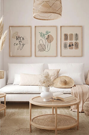 Gerçek Ahşap Çerçeveli 3 Parça 3D Poster Tablo Seti - 3DARTSOHOSET26
