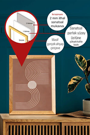 Gerçek Ahşap Çerçeveli 3 Parça 3D Poster Tablo Seti - 3DARTSOHOSET40
