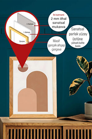Gerçek Ahşap Çerçeveli 3 Parça 3D Poster Tablo Seti - 3DARTSOHOSET47