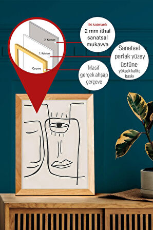 Gerçek Ahşap Çerçeveli 3 Parça 3D Poster Tablo Seti - 3DARTSOHOSET70