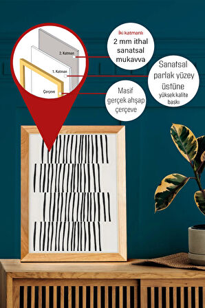 Gerçek Ahşap Çerçeveli 3 Parça 3D Poster Tablo Seti - 3DARTSOHOSET78