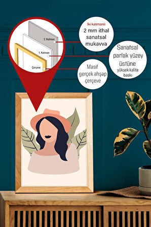 Gerçek Ahşap Çerçeveli 3 Parça 3D Poster Tablo Seti - 3DARTSOHOSET93