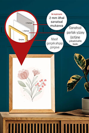 Gerçek Ahşap Çerçeveli 3 Parça 3D Poster Tablo Seti - 3DARTSOHOSET100