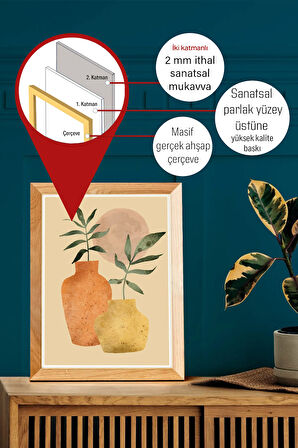 Gerçek Ahşap Çerçeveli 3 Parça 3D Poster Tablo Seti - 3DARTSOHOSET106