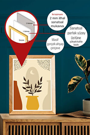 Gerçek Ahşap Çerçeveli 3 Parça 3D Poster Tablo Seti - 3DARTSOHOSET108