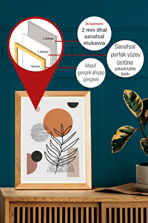 Gerçek Ahşap Çerçeveli 3 Parça 3D Poster Tablo Seti - 3DARTSOHOSET110