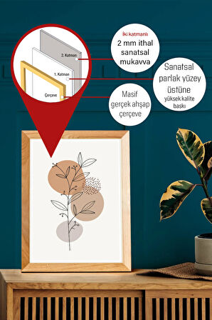 Gerçek Ahşap Çerçeveli 3 Parça 3D Poster Tablo Seti - 3DARTSOHOSET120
