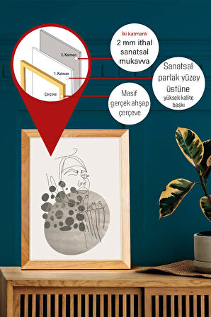 Gerçek Ahşap Çerçeveli 3 Parça 3D Poster Tablo Seti - 3DARTSOHOSET121